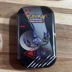 Pokemon Black Purple Red Trading Card Game Tin